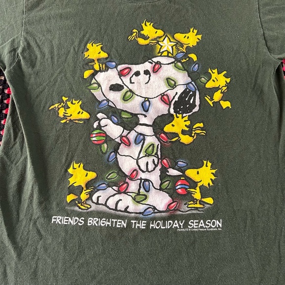 Vintage Y2K Snoopy Christmas Friends Woodstock Peanuts Graphic T-Shirt X… - Picture 6 of 11